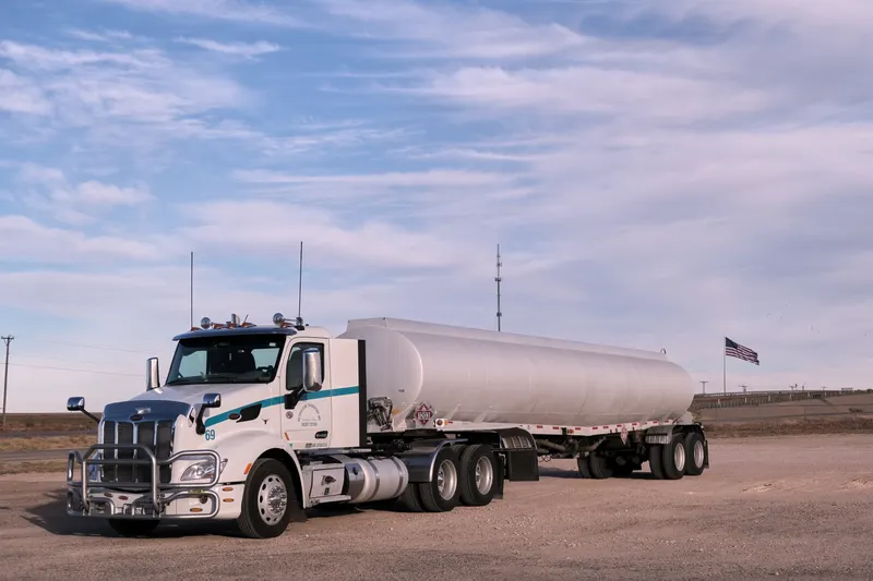 A road tanker loaded for bulk delivery